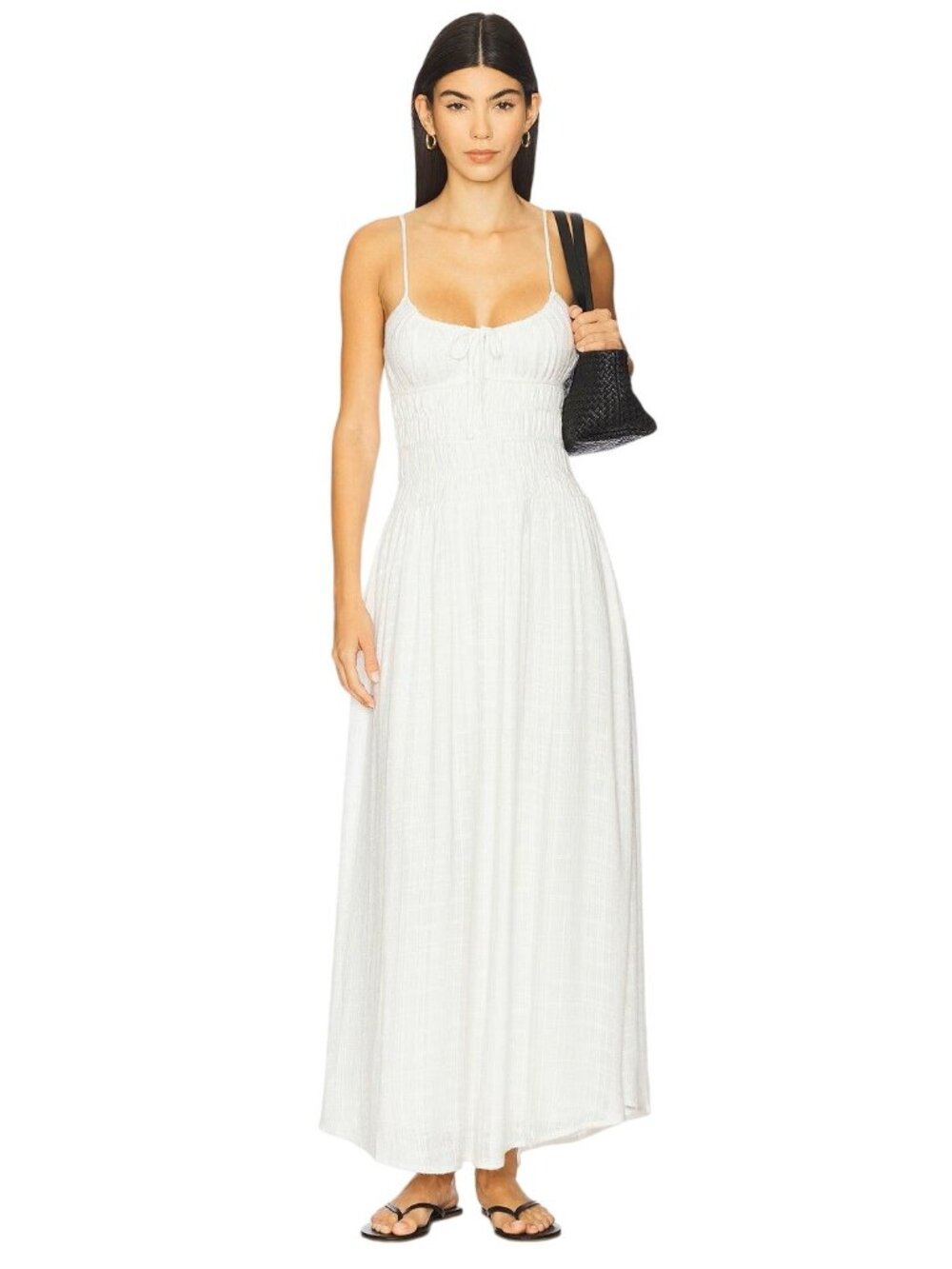 LSPACE Tala Maxi Dress in Cream Small New Womens Long Gown